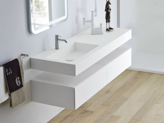 Nova High Gloss White Bathroom Vanity Suite