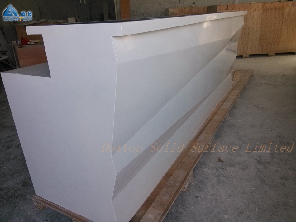 Diamond geometric pure white luxury bar counter